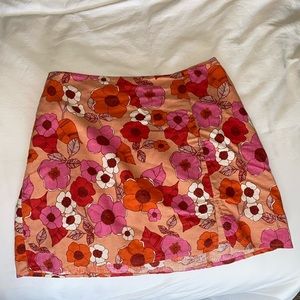 floral mini skirt